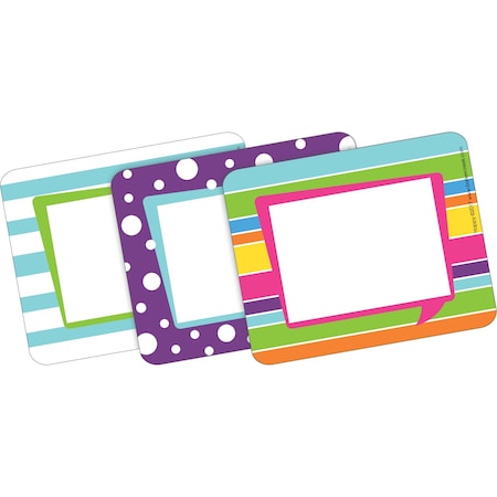 Barker Creek Happy Name Tags/Self-Adhesive Labels, Multi-Design Set, 45/Pack 1531
